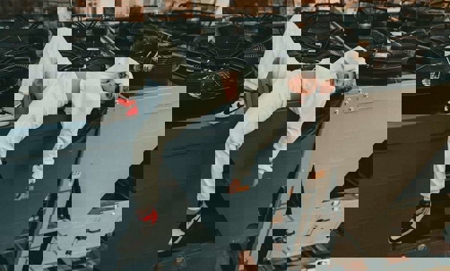 person laying on a ledge