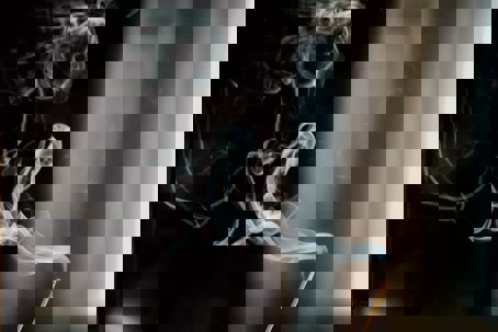 smoke candle stick burning