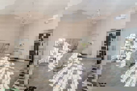 living room with mini split