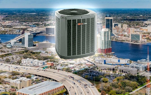 trane ac unit on top of jacksonville