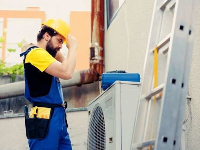 working on an ac unit